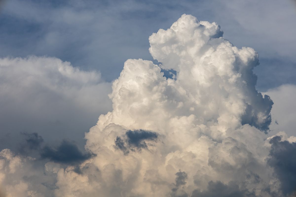 浓积云(Cumulus congestus),花椰菜状的高耸云塔,随时可能发展为积雨云